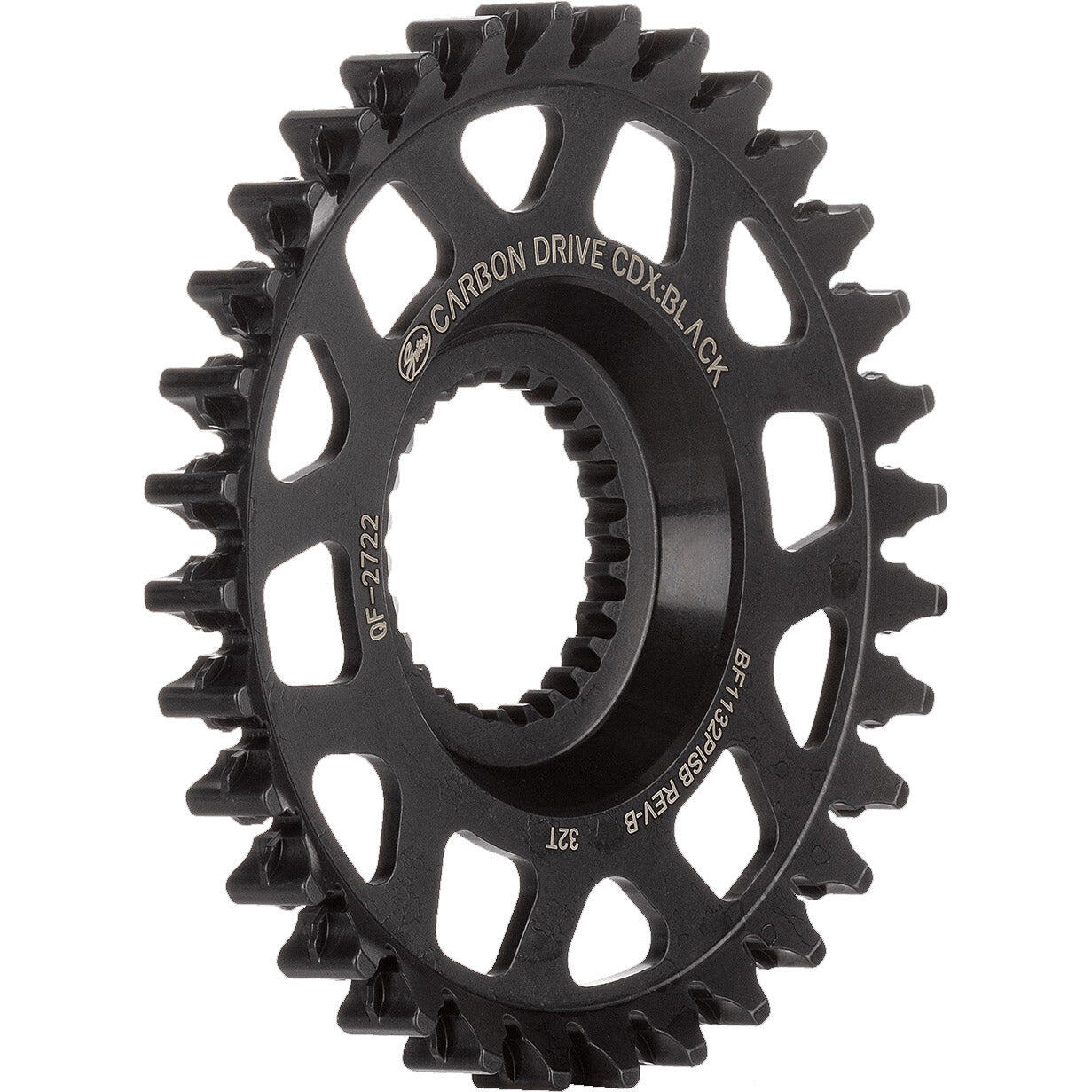 TORMINO Pignone Gates CDX 32T Fin Line cromoly nero.