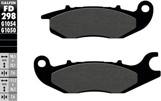 Galfer remblokken fd298 brake pad fd298 g1054 organic standard