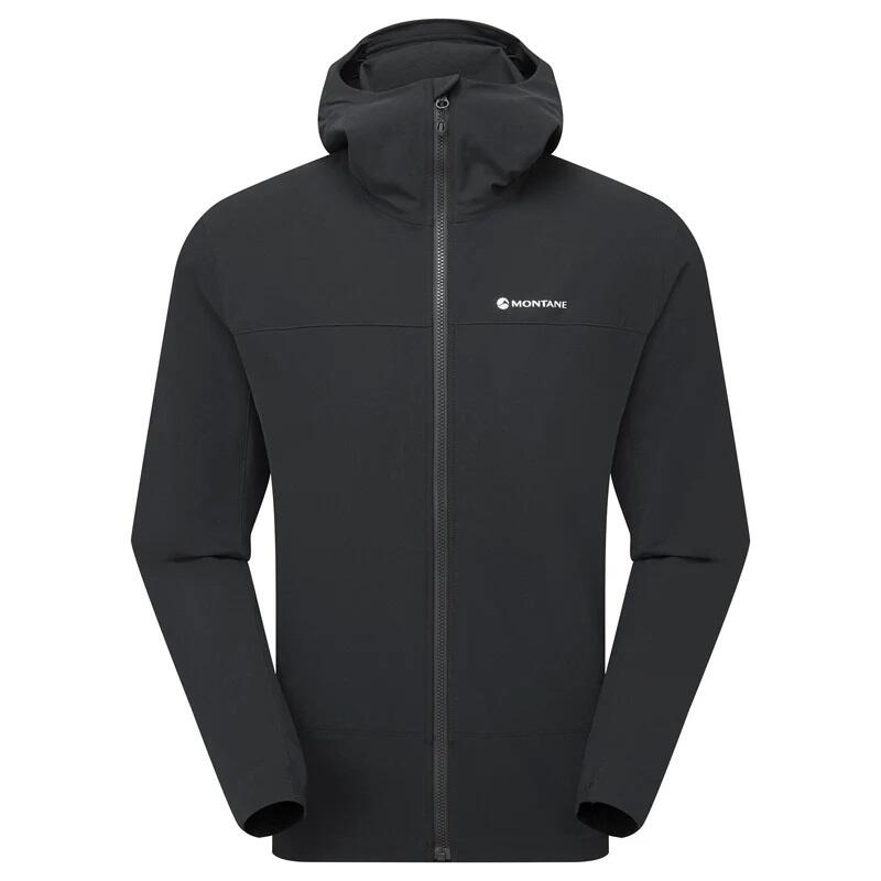 Veste softshell homme Montane Tenacity Hoodie noire XXL, coupe‑vent, capuche 1/1