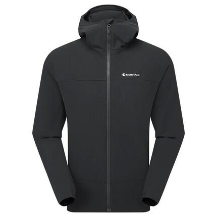 Veste softshell Homme Montane Tenacity Hoodie noire XXL, coupe-vent respirante