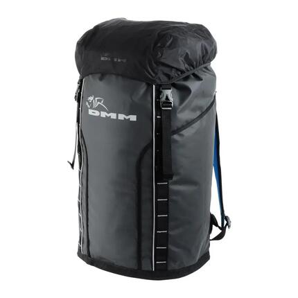 Sac corde DMM Porter 70 L tarpaulin, bretelles matelassées et couvercle étanche