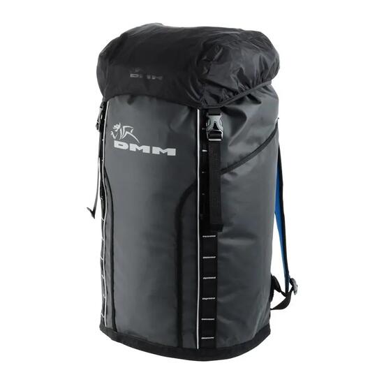 Sac corde DMM Porter 70 L tarpaulin, bretelles matelassées et couvercle étanche