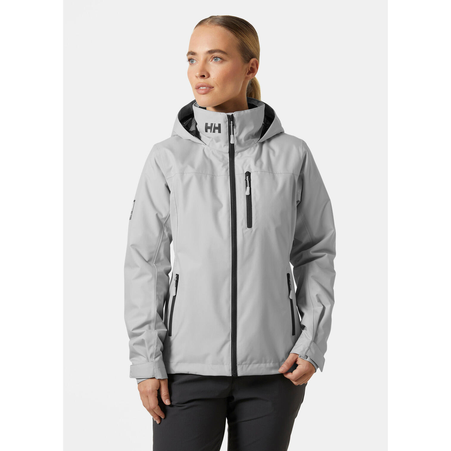 Casaco impermeável com capuz intermédio para mulher Helly Hansen Crew 2.0 2/7