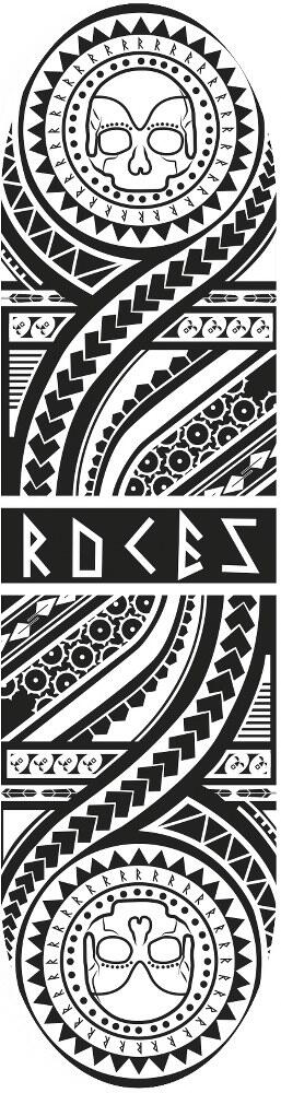 Prancha de skate preto criança roces tribal