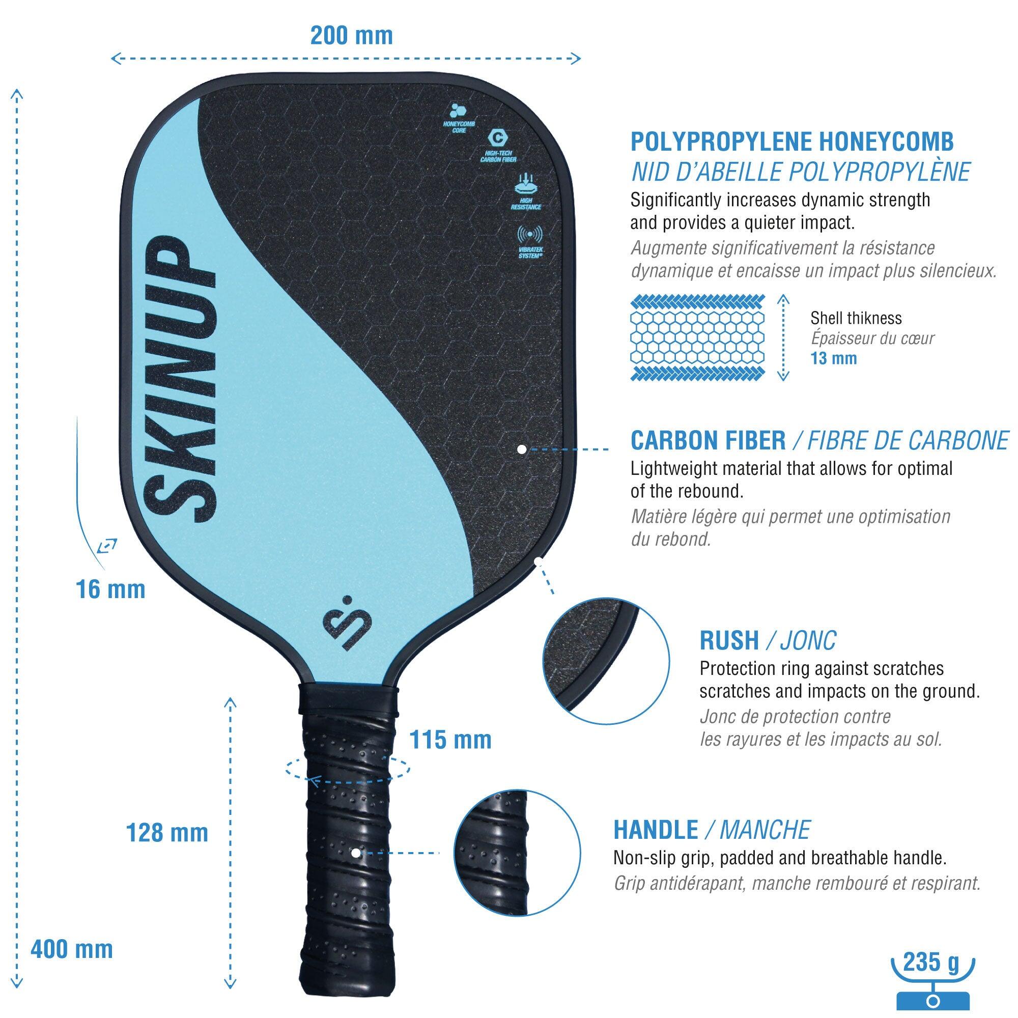 Pala de Pickleball Azul Yin Yang - SKINUP Sport 3/5