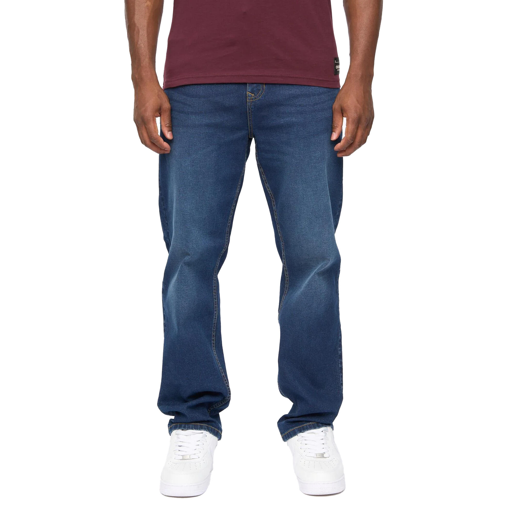 Crosshatch Mens Detendu Relaxed Fit Jeans