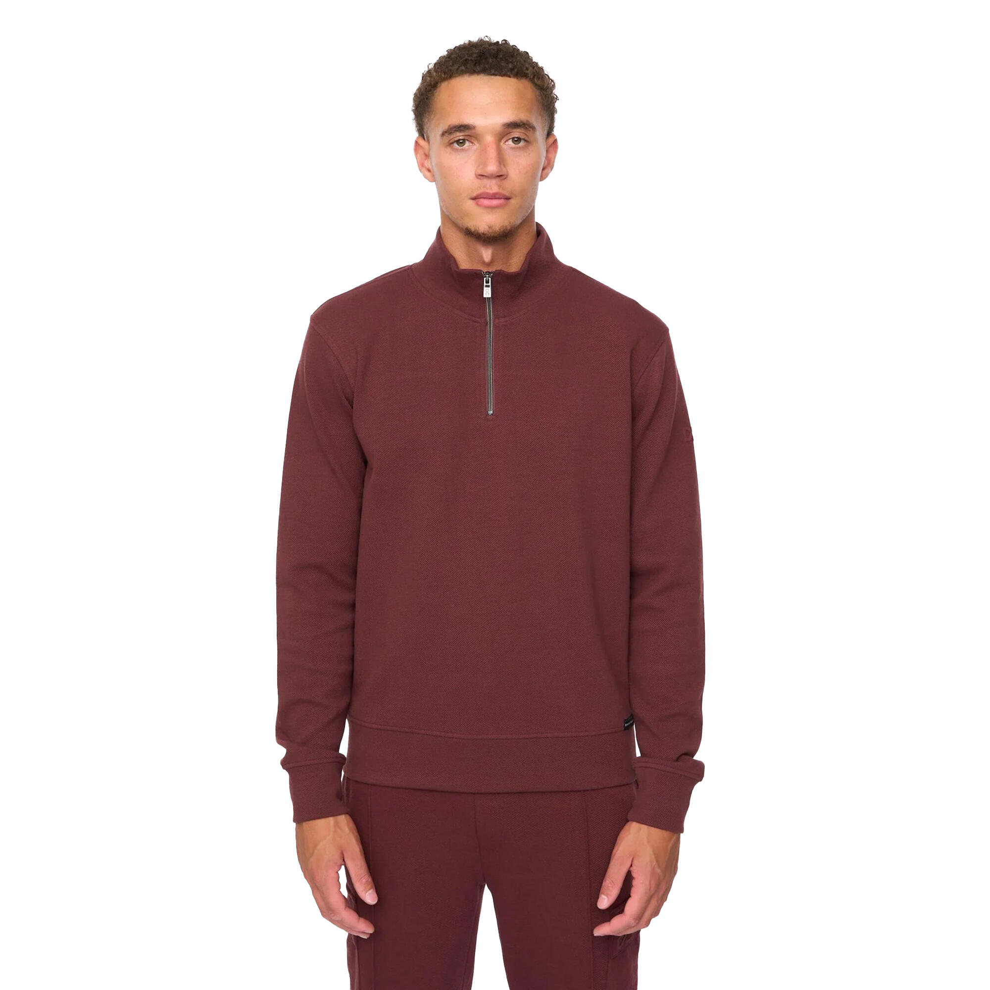 Duck and Cover Mens Slellmoore Quarter Zip Sweatshirt