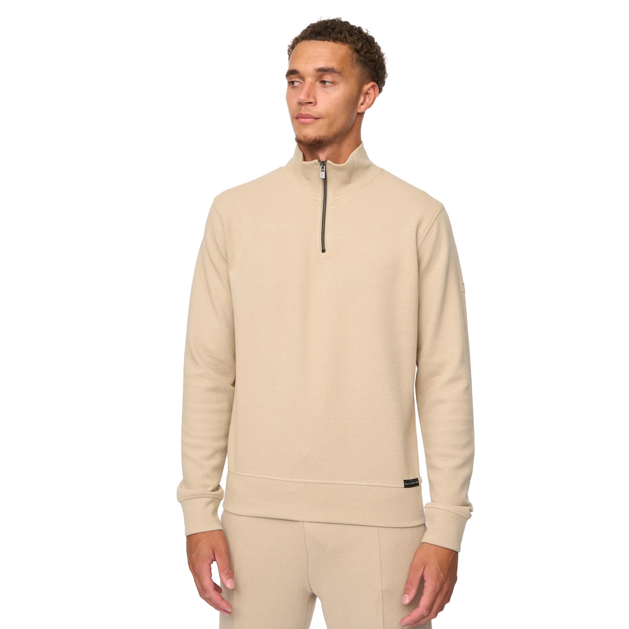 Duck and Cover Mens Slellmoore Quarter Zip Sweatshirt