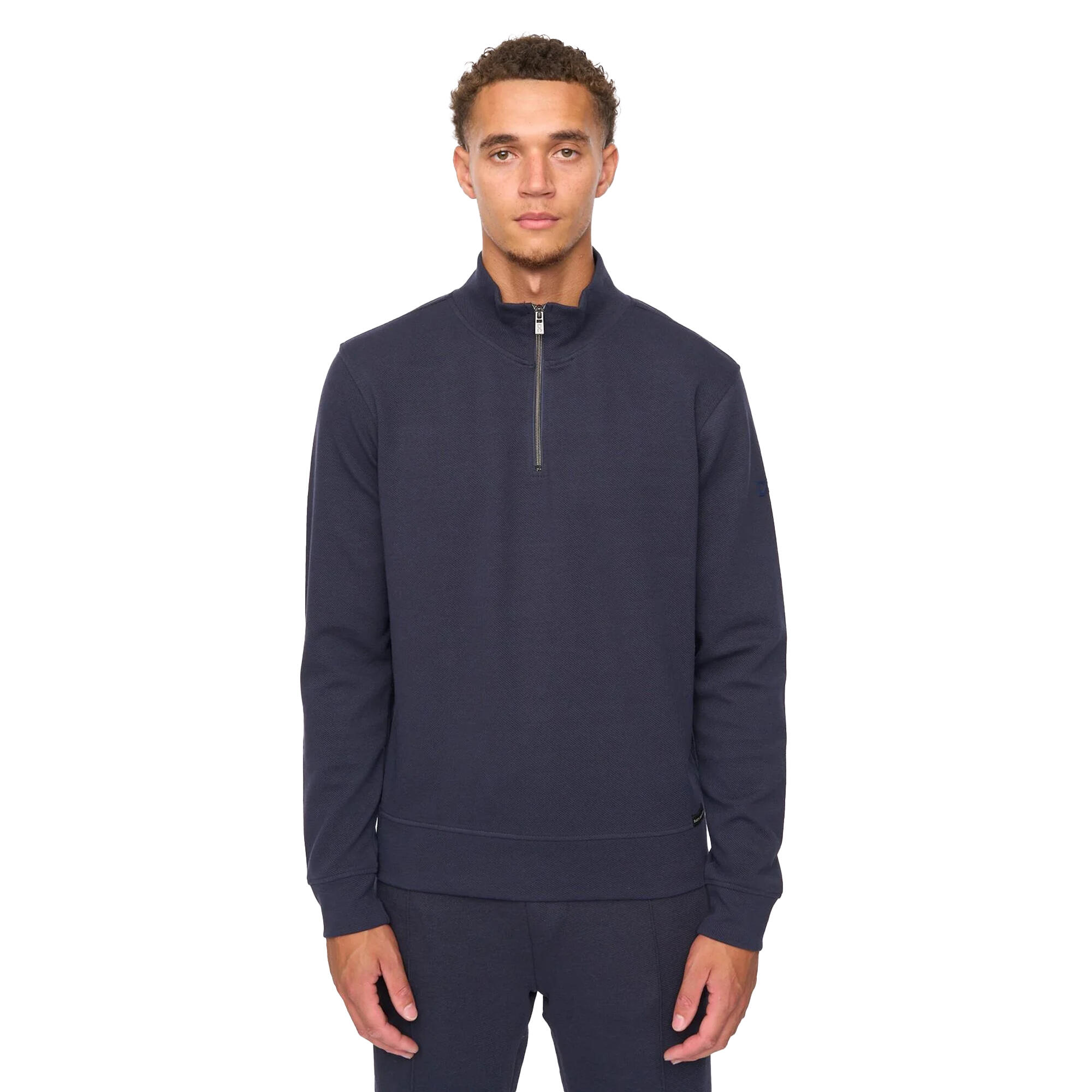 Duck and Cover Mens Slellmoore Quarter Zip Sweatshirt