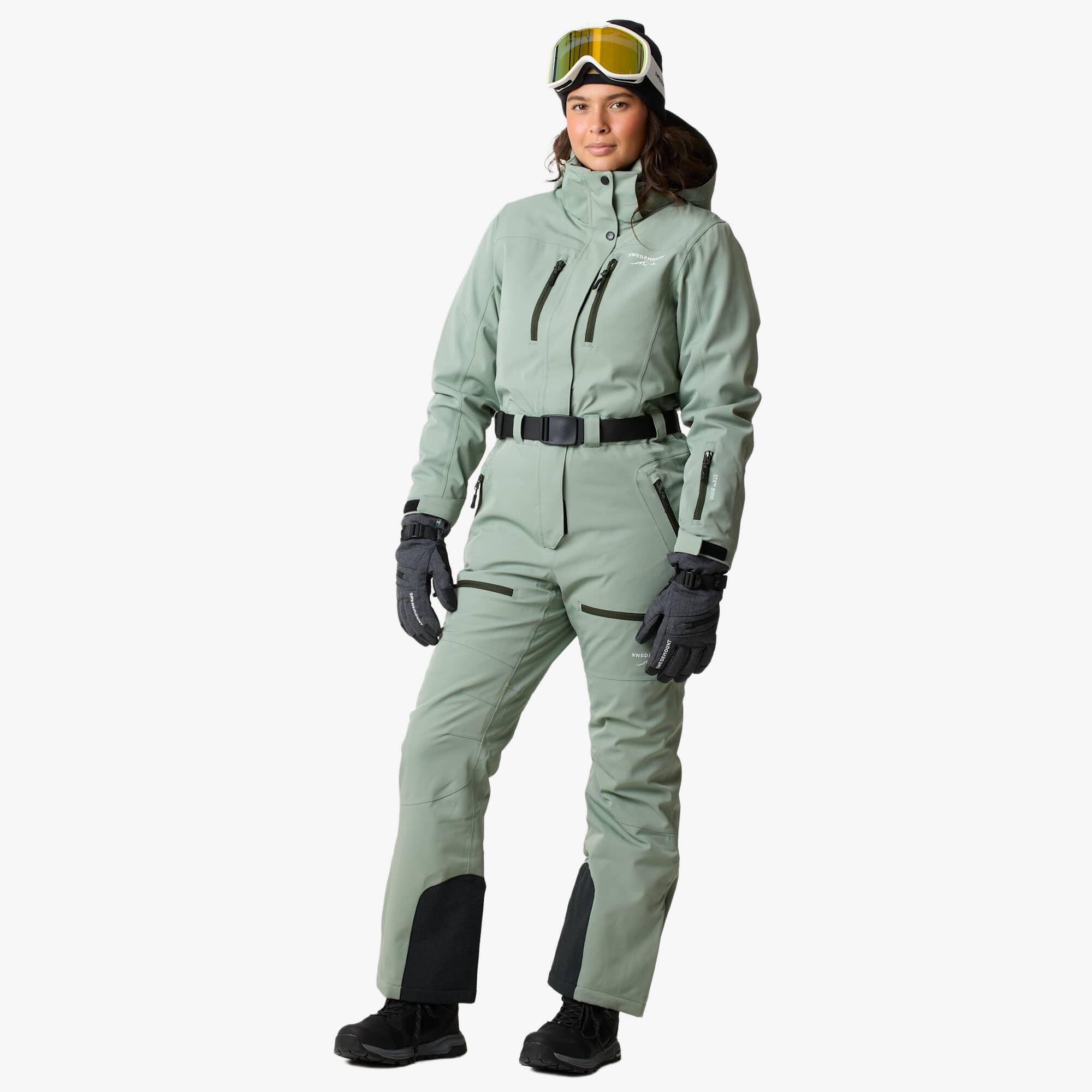Swedemount - Combinaison Ski Femme Hiver Imperméable Coupe-vent Respirante Cervinia Long - Combinaison De Ski - Vert - Decathlon