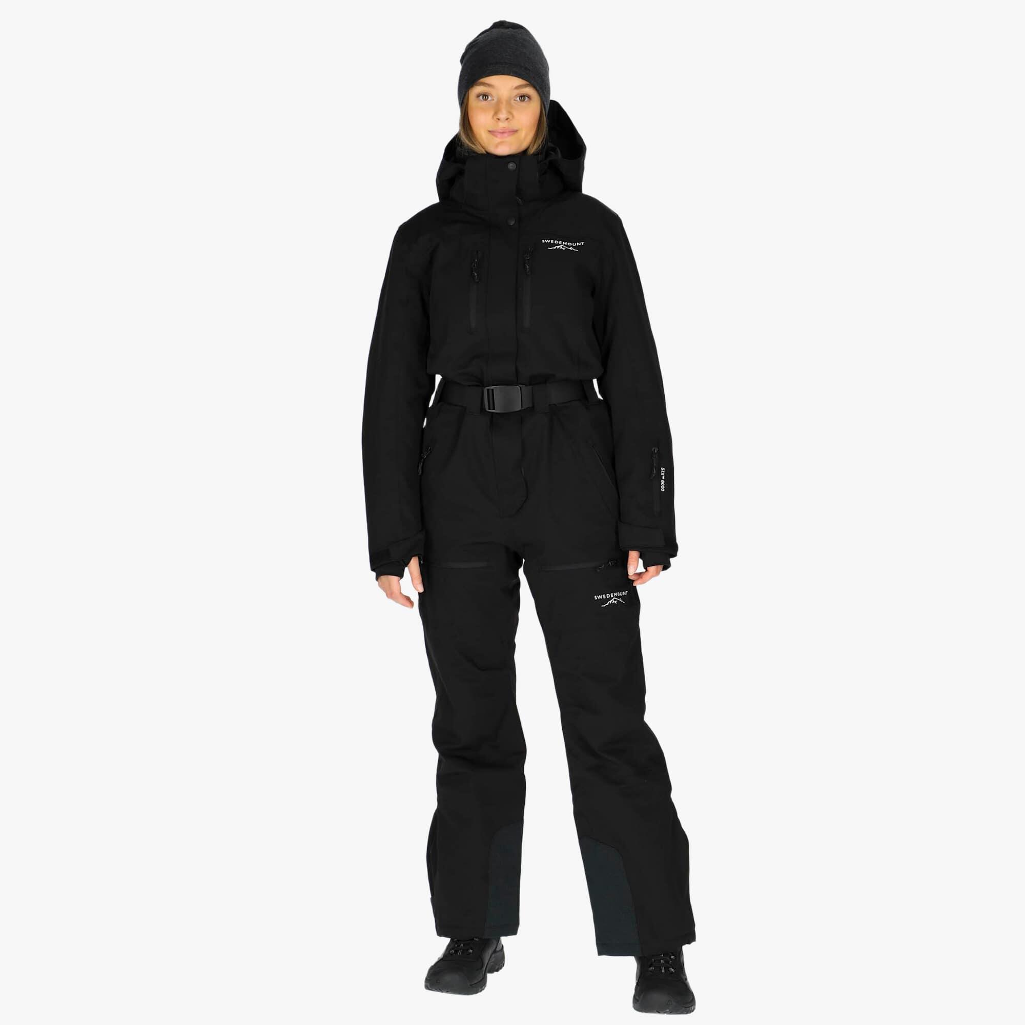 Swedemount - Combinaison Ski Femme Hiver Imperméable Coupe-vent Respirante Cervinia Long - Combinaison De Ski - Noir - Decathlon