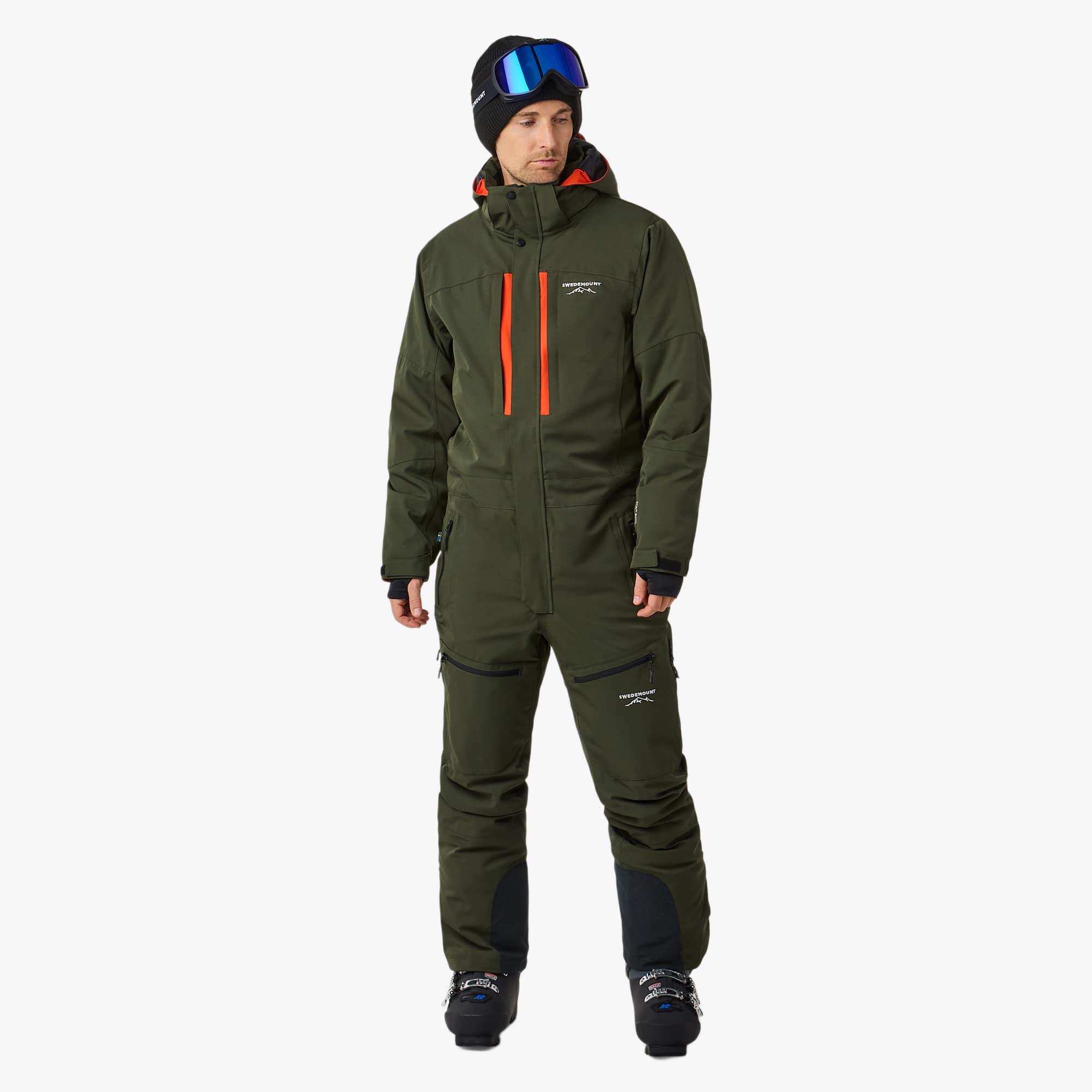 Swedemount - Combinaison De Ski Homme Hiver Imperméable Coupe-vent St. Anton Skisuit - Combinaison De Ski - Orange|vert - Decathlon