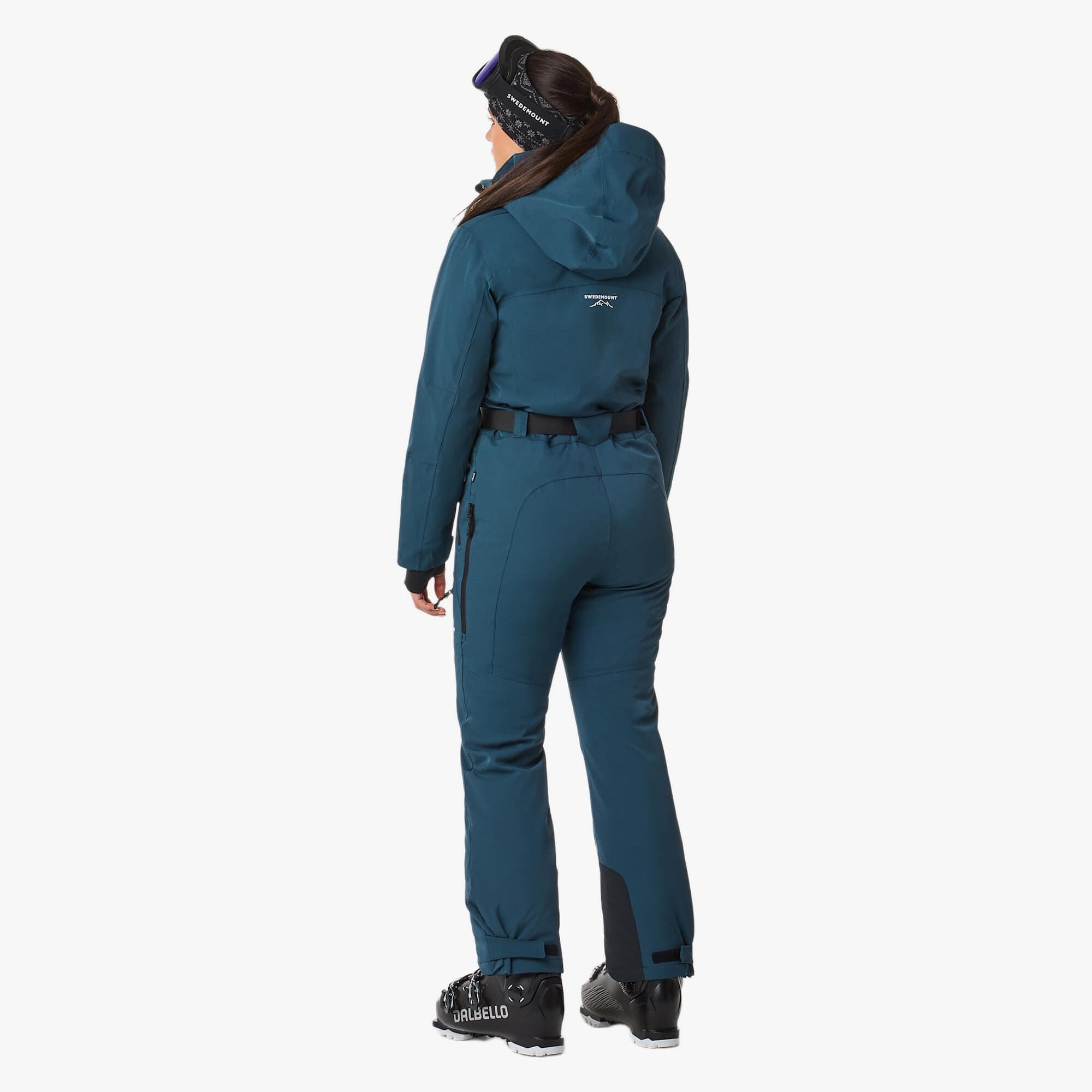 Sneeuwpak dames eendelig skianzug warm - skianzug dames eendelig elegant ski-overall waterdicht winddicht snowboarden winter warme snowboard skisuit slankvallend overall skipakken, wit, M