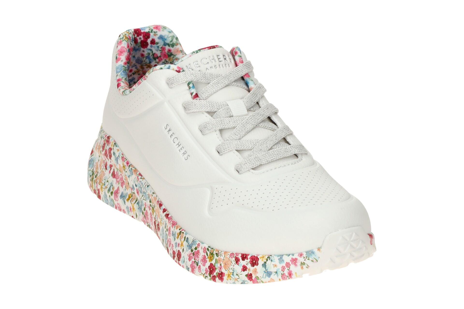 Skechers Uno Lite Schuhe weiß Blumen 177293 3/7