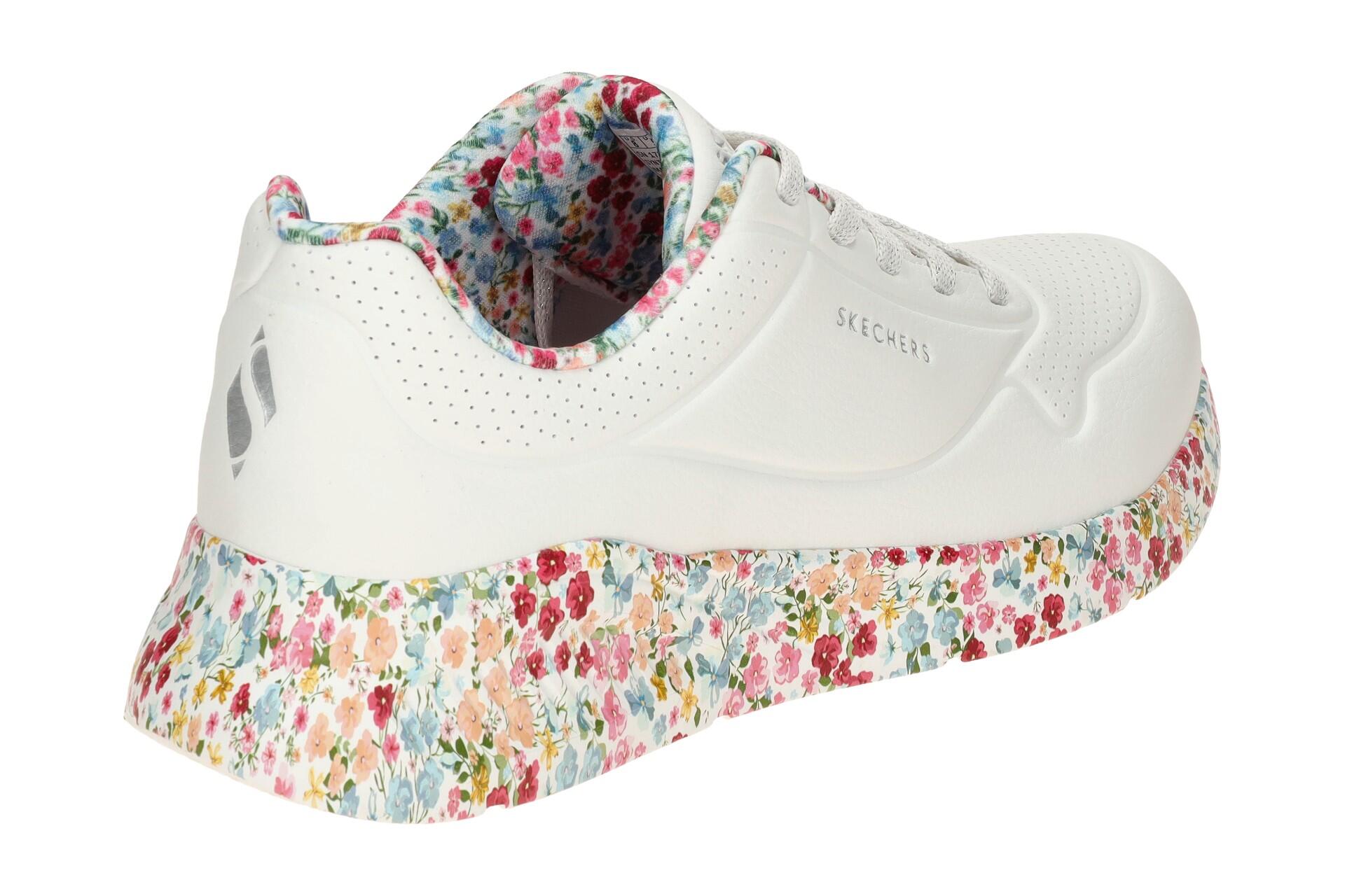 Skechers Uno Lite Schuhe weiß Blumen 177293 4/7