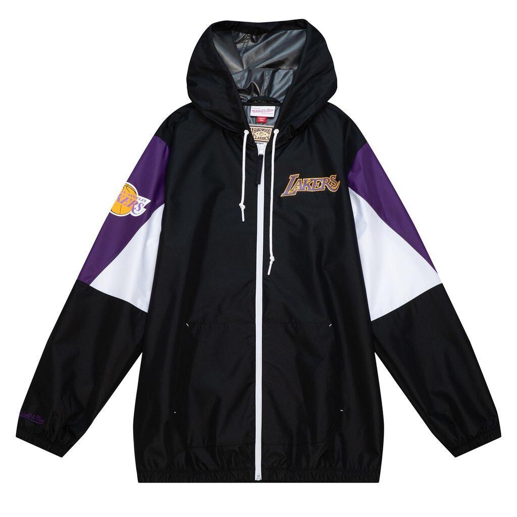MITCHELL & NESS Waterproof jacket Los Angeles Lakers Intégrale Throw It Back