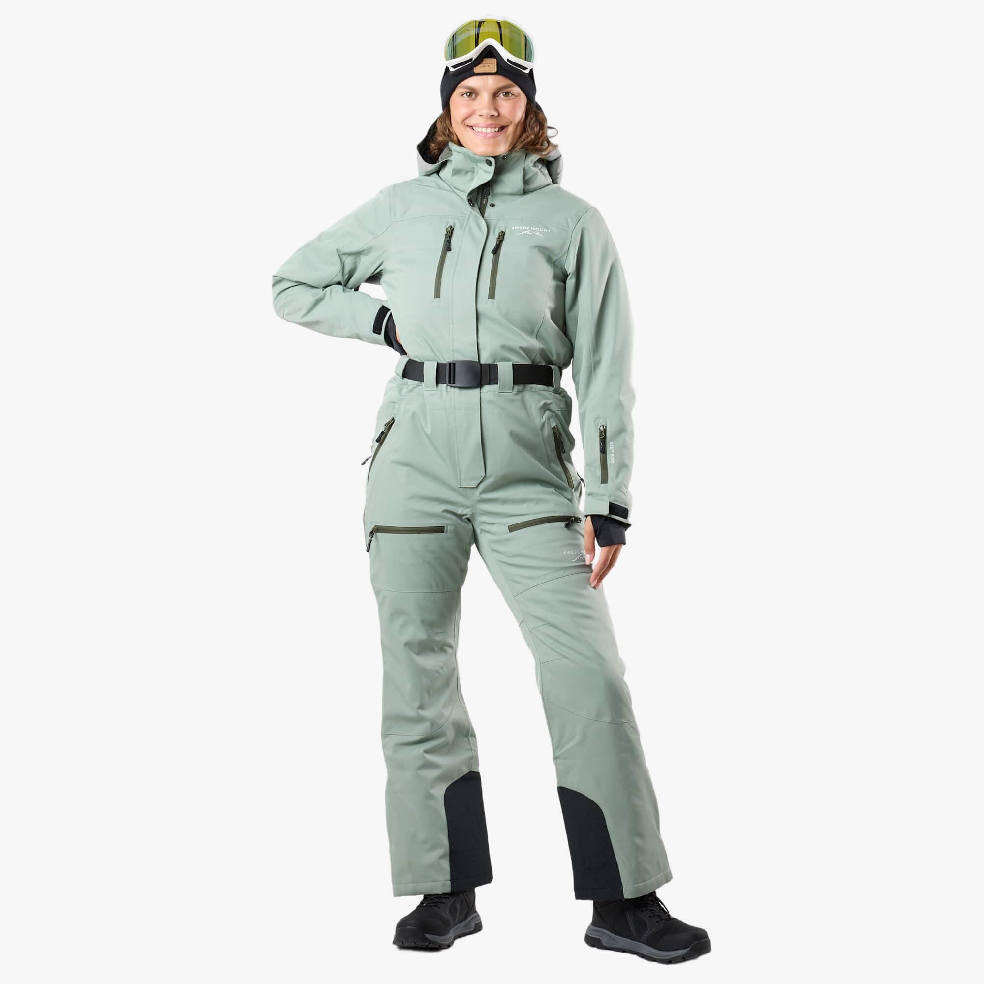 Swedemount - Combinaison Ski Femme Hiver Imperméable Coupe-vent Respirante Cervinia Long - Combinaison De Ski - Vert - Decathlon