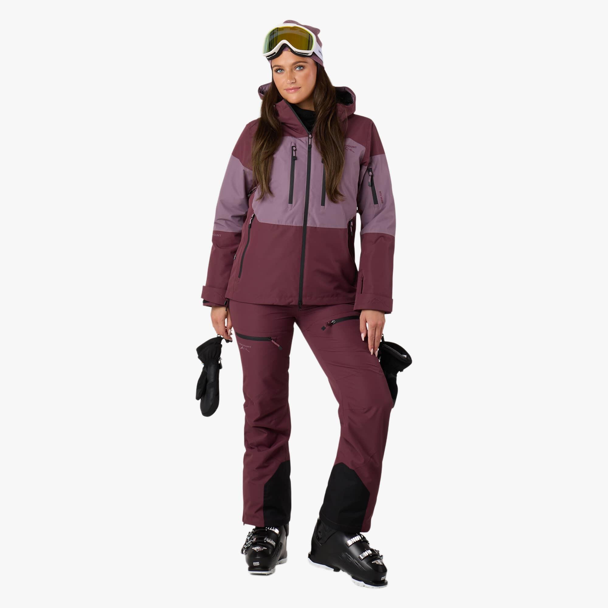 Pantalon À Bretelles Ski Femme Imperméable Freeride 3/8