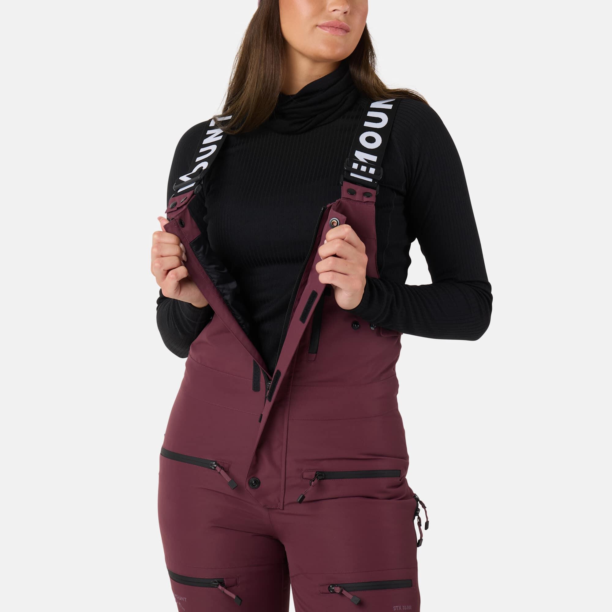 Pantalon À Bretelles Ski Femme Imperméable Freeride 5/8