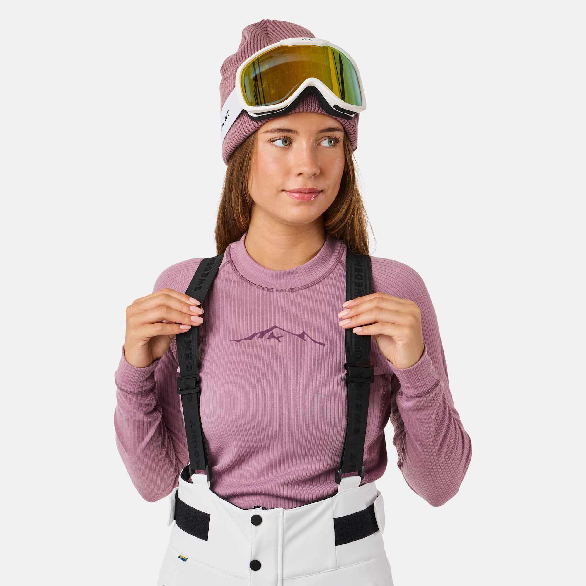 Pantalon de ski femme Softshell Vail imperméable coupe-vent avec bretelles 6/7