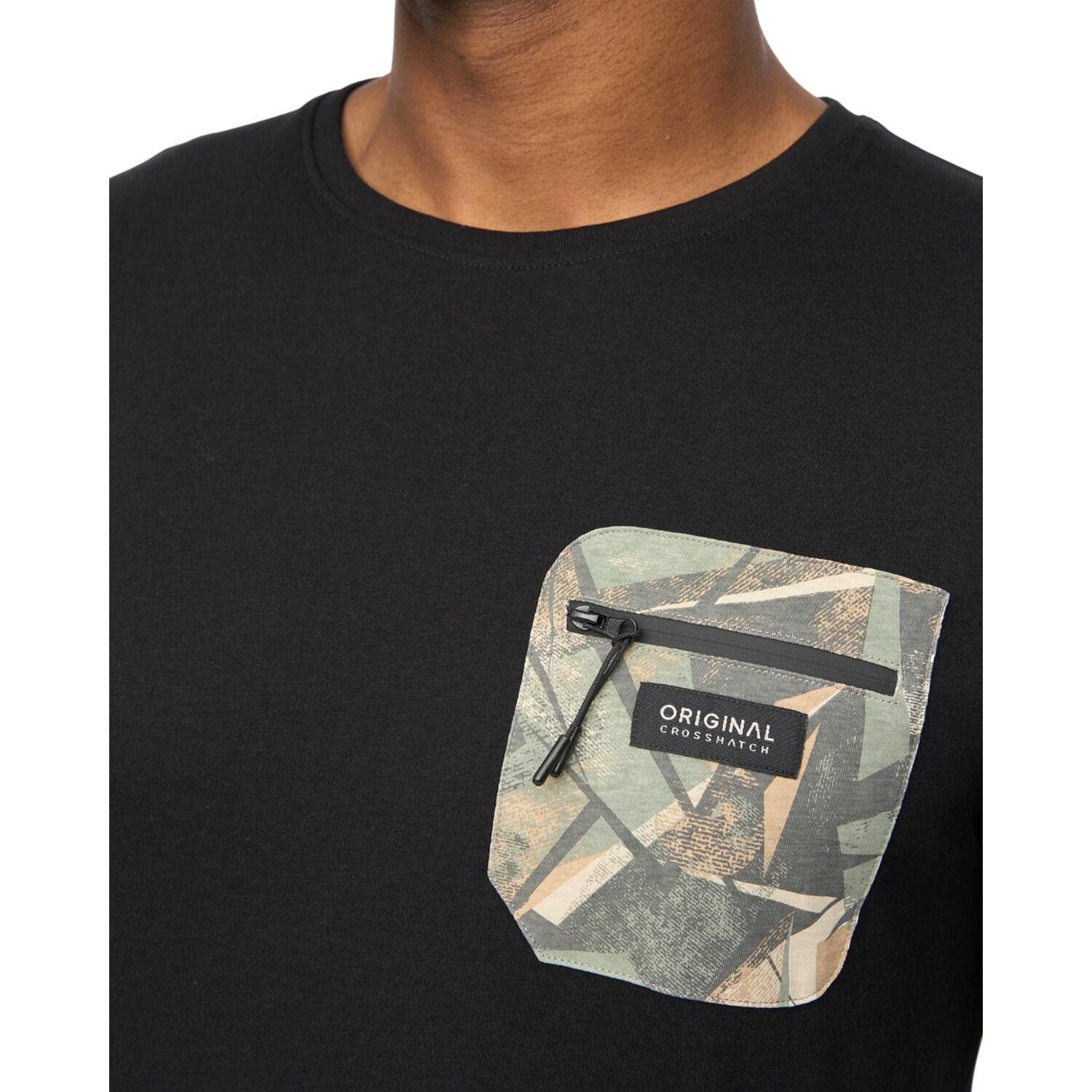 Maglietta Uomo Crosshatch Campbox Nero 4/4