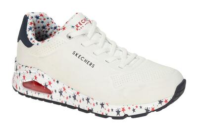 Skechers Uno Schuhe weiß Sterne 177008