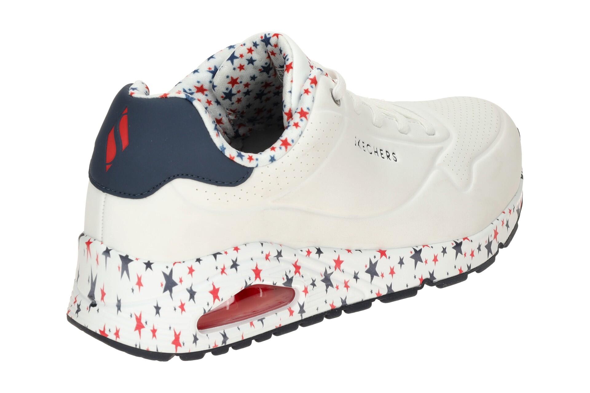 Skechers Uno Schuhe weiß Sterne 177008 4/7