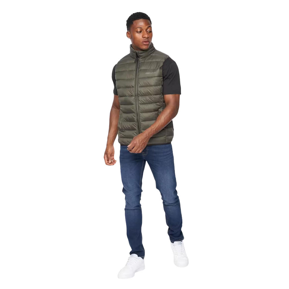 Mens Gattering Quilted Gilet (Olive Camo) 3/3