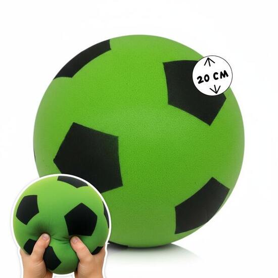 Ball en mousse alldoro - Design de football vert