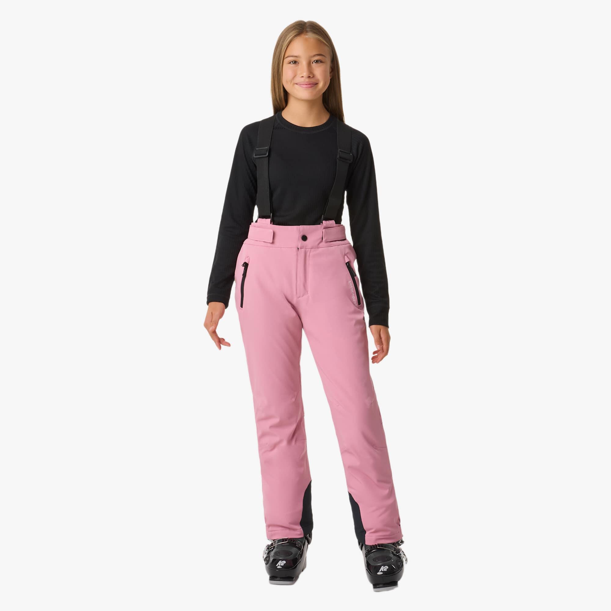 Swedemount - Pantalon De Ski Junior Imperméable Coupe-vent Respirant Ski Pants Jr - Pantalon De Ski - Noir|rose - Decathlon