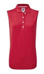 FOOTJOY Polo De Golf Mesh Back Lisle Mouwloze Rouge
