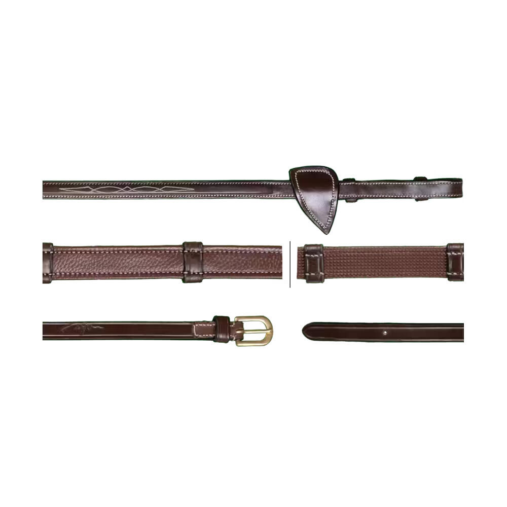 Leather loop reins for horse Dy'on Hunter 5/8"