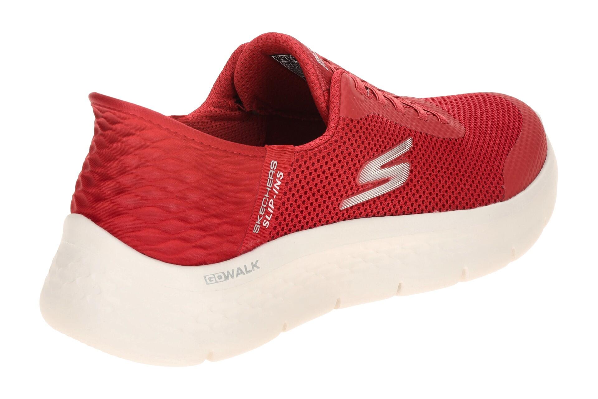 Skechers Go Walk Flex Schuhe rot SLIP-INs 124836 4/7