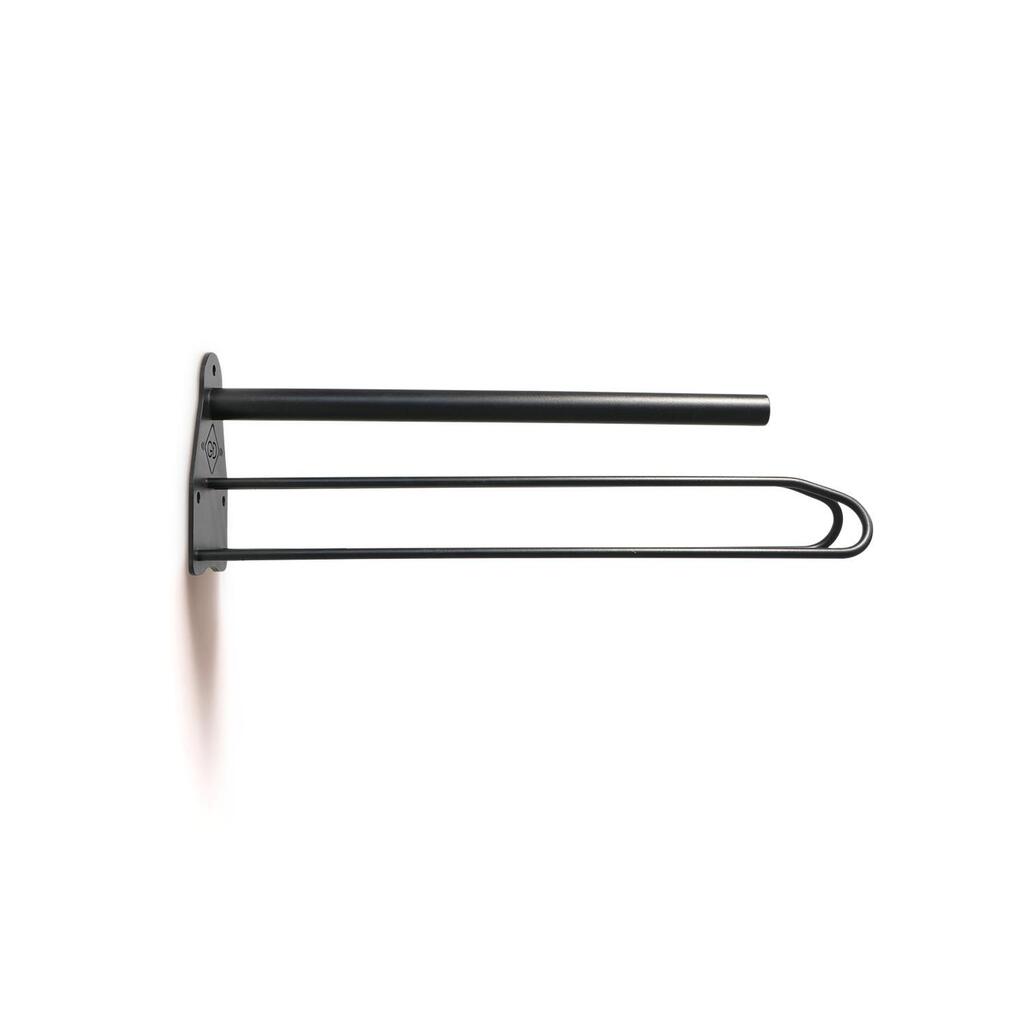 Saddle rack metal with saddle pad holder steel black