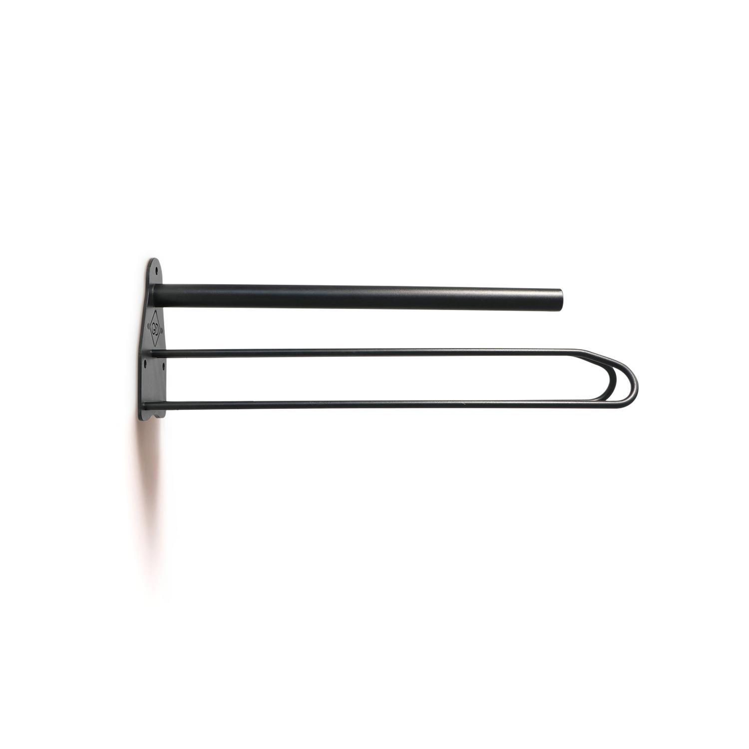 Saddle rack metal with saddle pad holder steel black 1/5