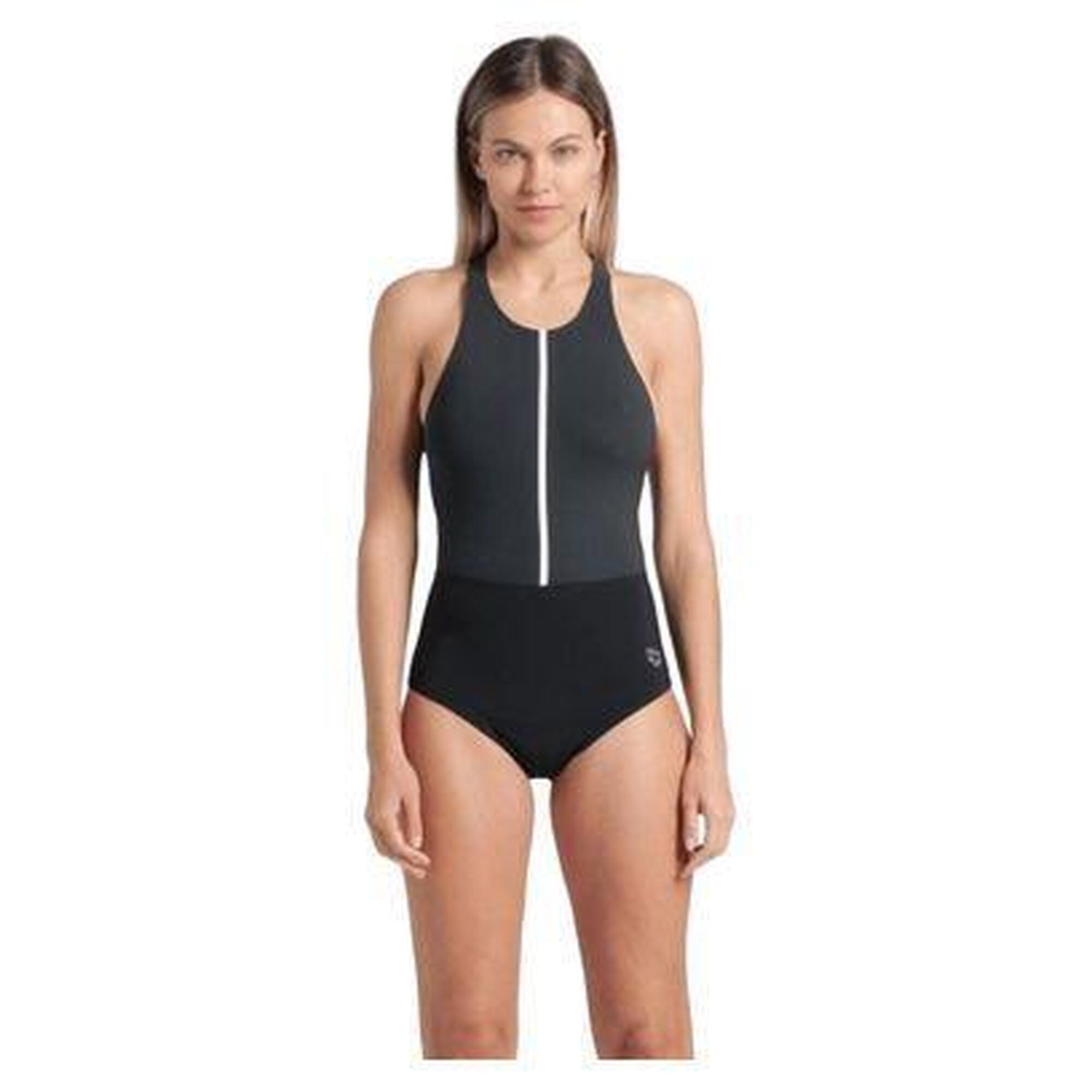 Arena - Maillot De Bain Arena Shapewear Silvia Noir/gris Femme - Maillot De Bain 1 Pièce - Noir - Decathlon