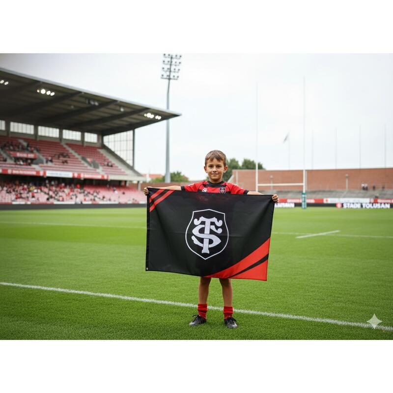 Tricou bărbătesc cu mânecă scurtă Brodi Stade Toulousain Ecru