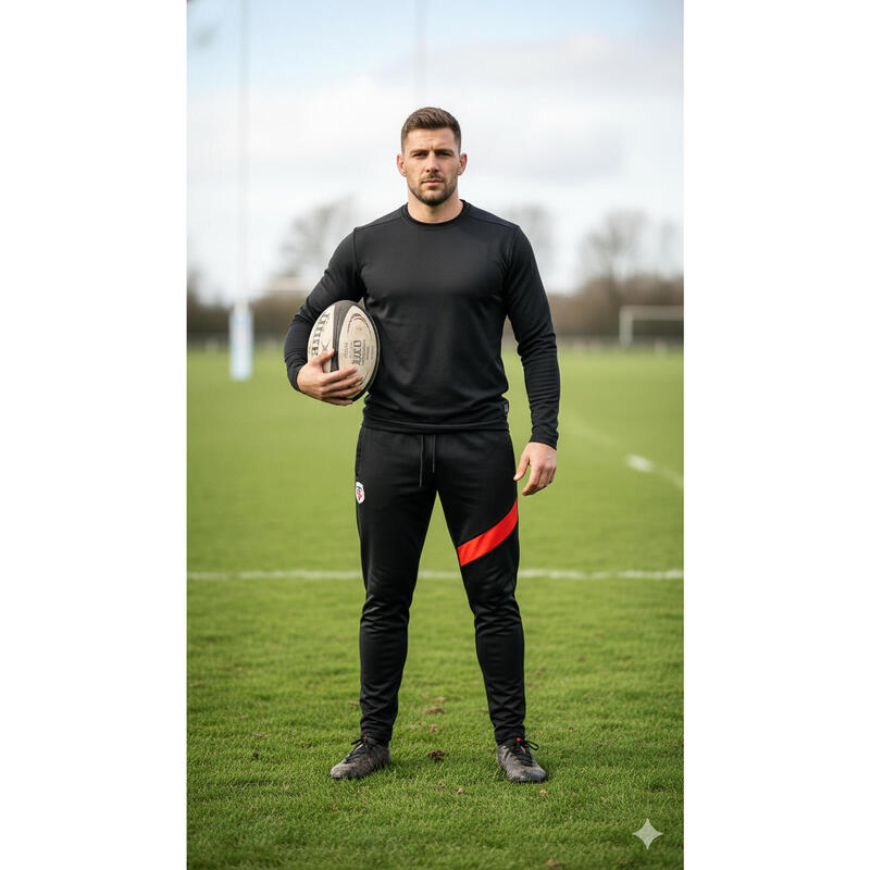 Tricou bărbați cu mânecă scurtă Brodi Stade Toulousain Negru