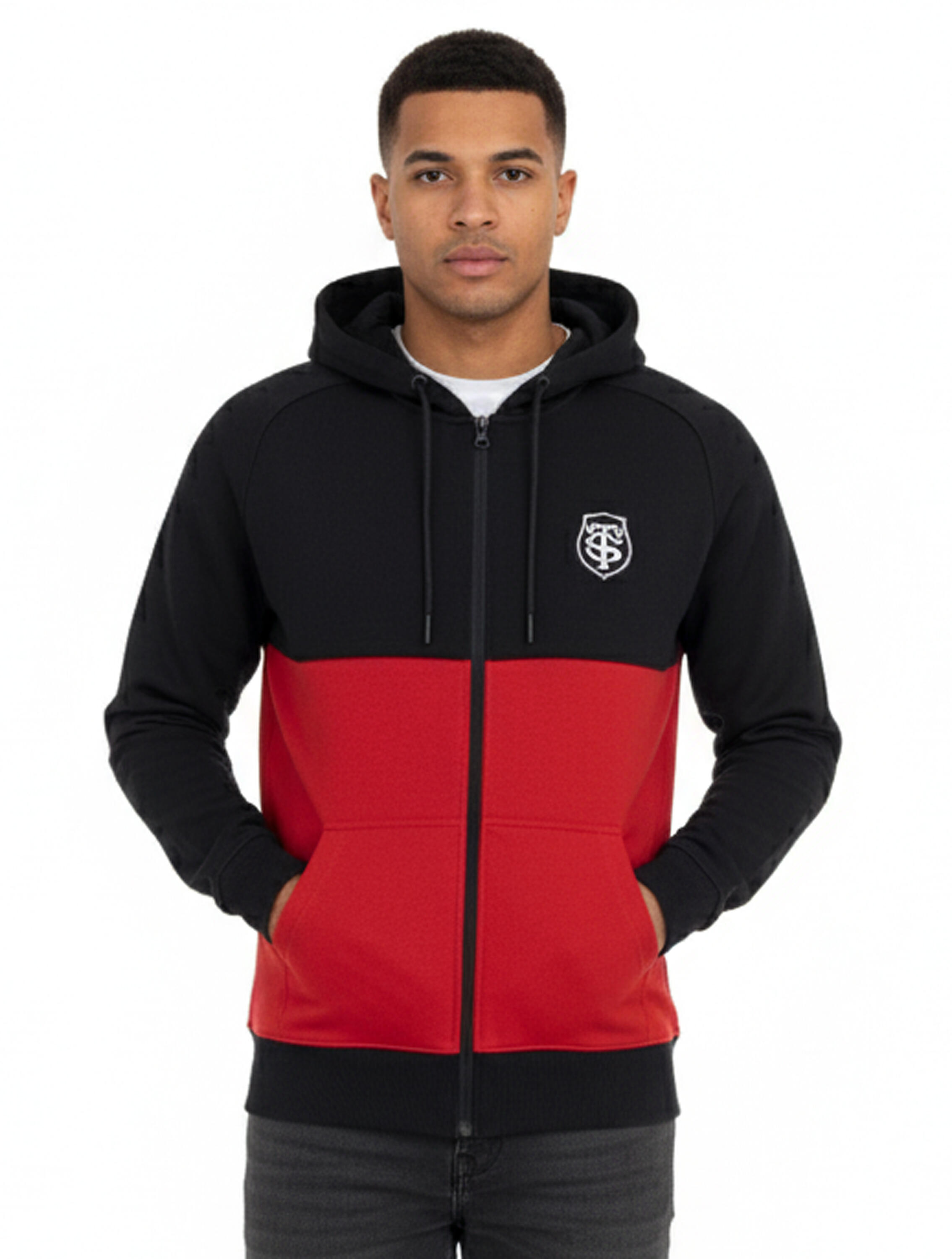 Sweat zip capuche STADE TOULOUSAIN - Collection officielle Toulouse - Rugby 1/4