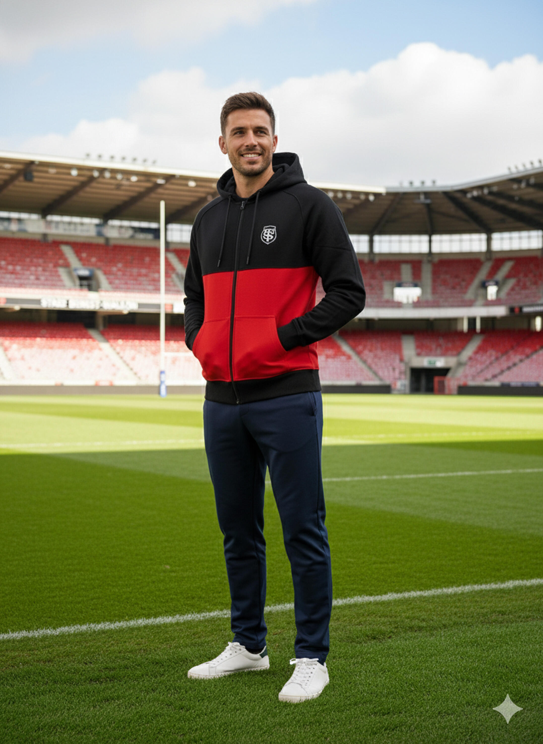Sweat zip capuche STADE TOULOUSAIN - Collection officielle Toulouse - Rugby 2/4