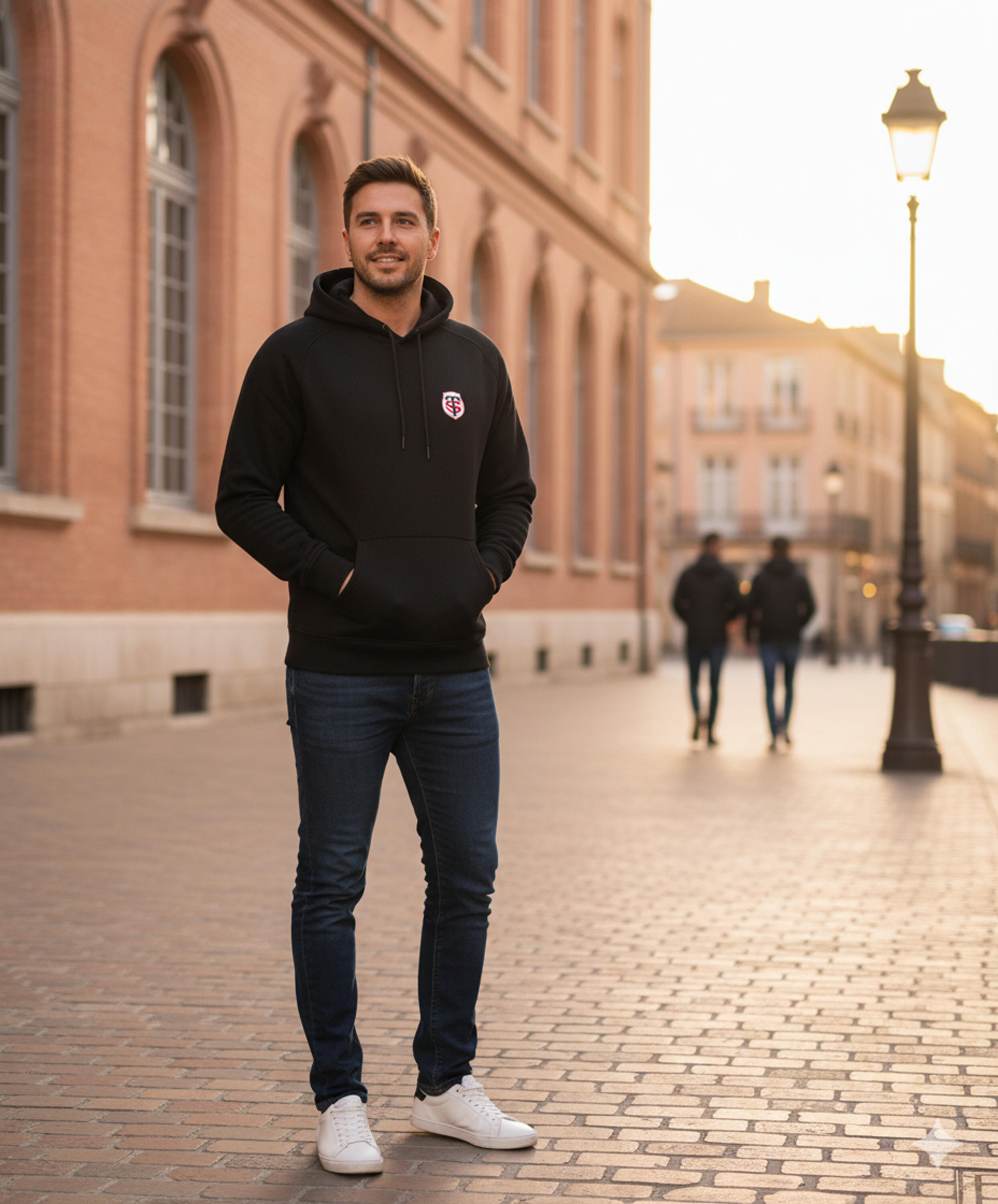 Sweat capuche STADE TOULOUSAIN - Collection officielle Toulouse - Rugby 3/4