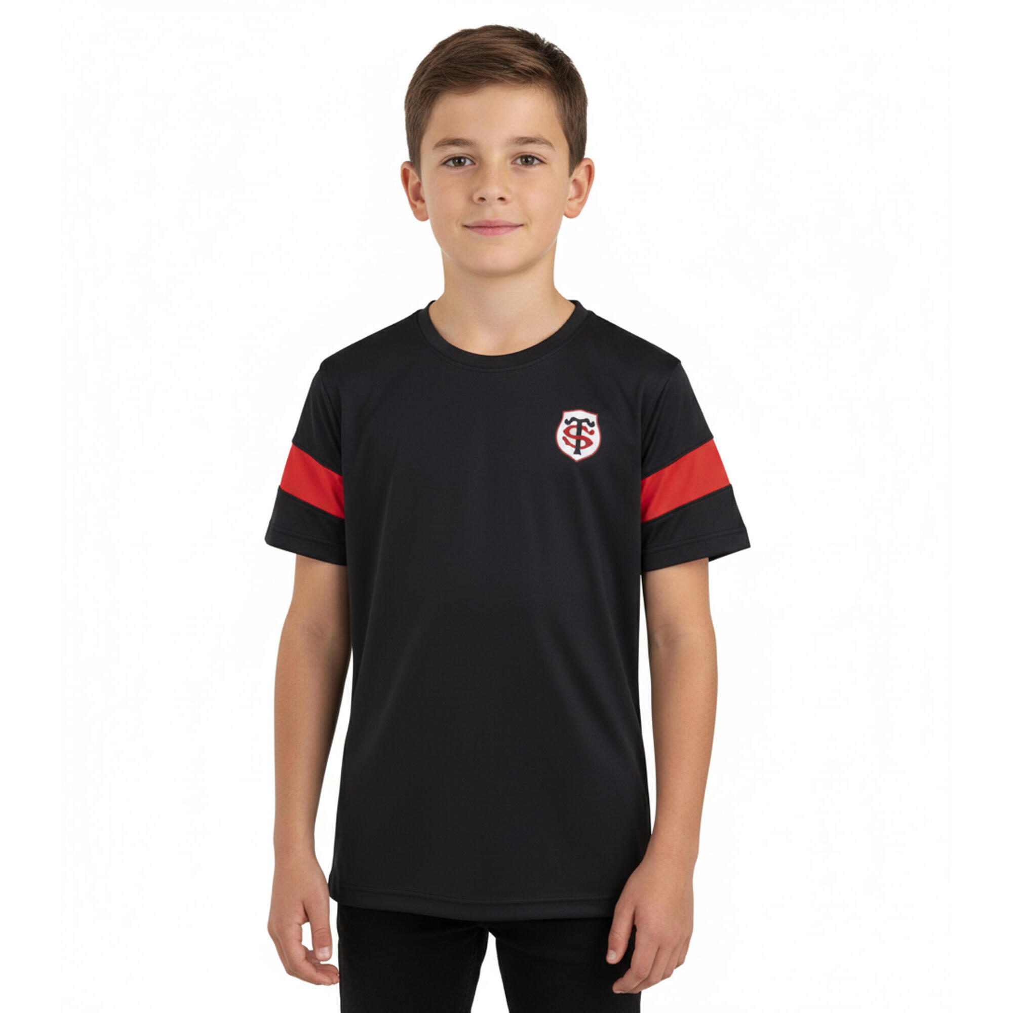 Stade Toulousain - Maillot Enfant Stade Toulousain - Collection Officielle Toulouse - Rugby - Maillot Manches Courtes - Noir - Decathlon