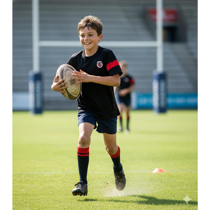 Short pentru Bărbați Rest Stade Toulousain Negru