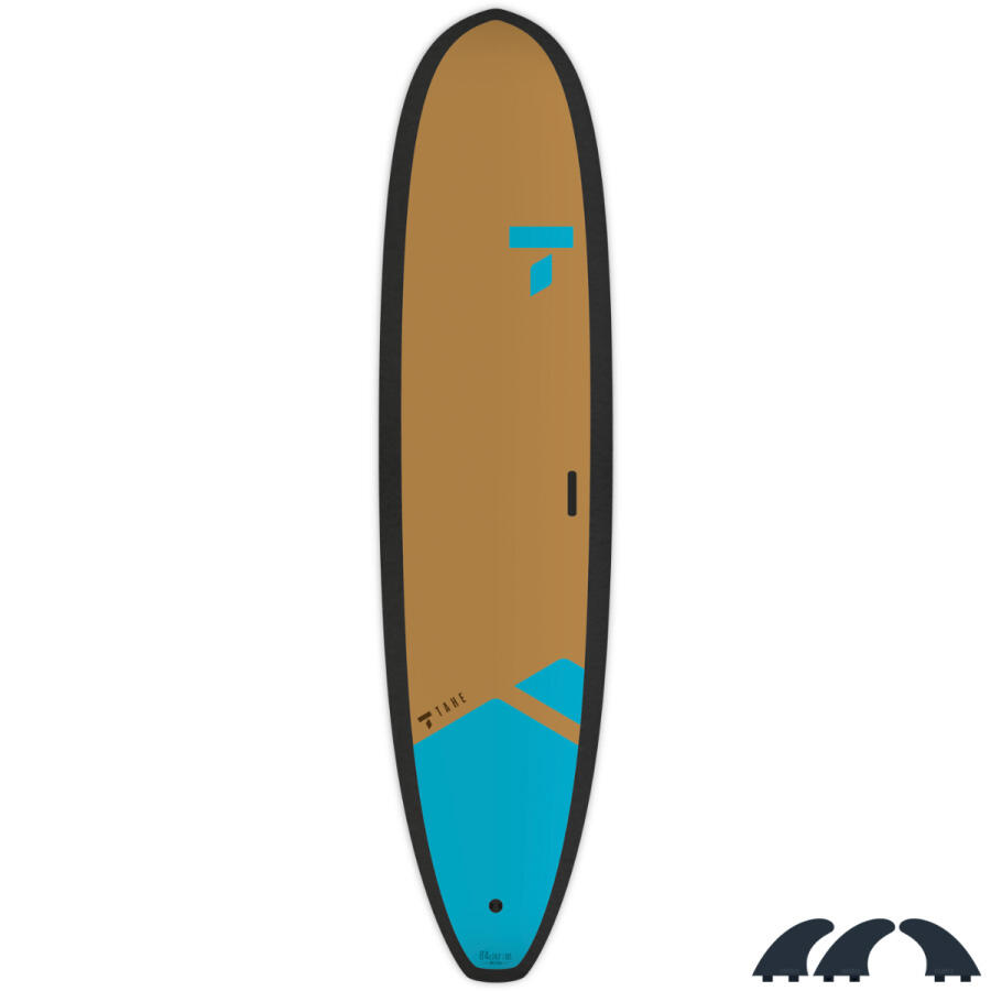 Tahe - Surf 8'4 Meteor – Pour Progresser. Fabrication Française. - Planche De Surf - Bleu|marron|noir - Decathlon