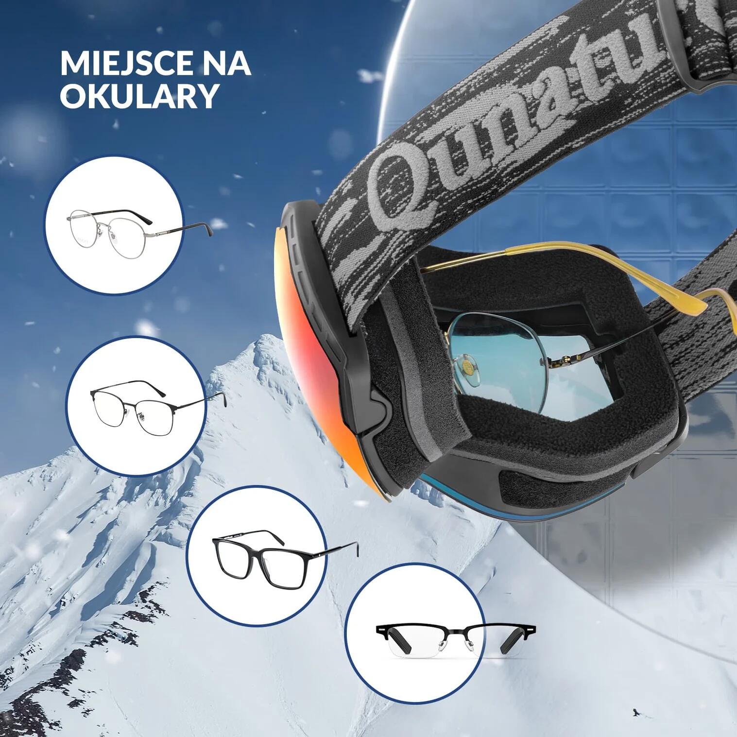 Gogle narciarskie dla dorosłych - Qunature Q023-005 4/6