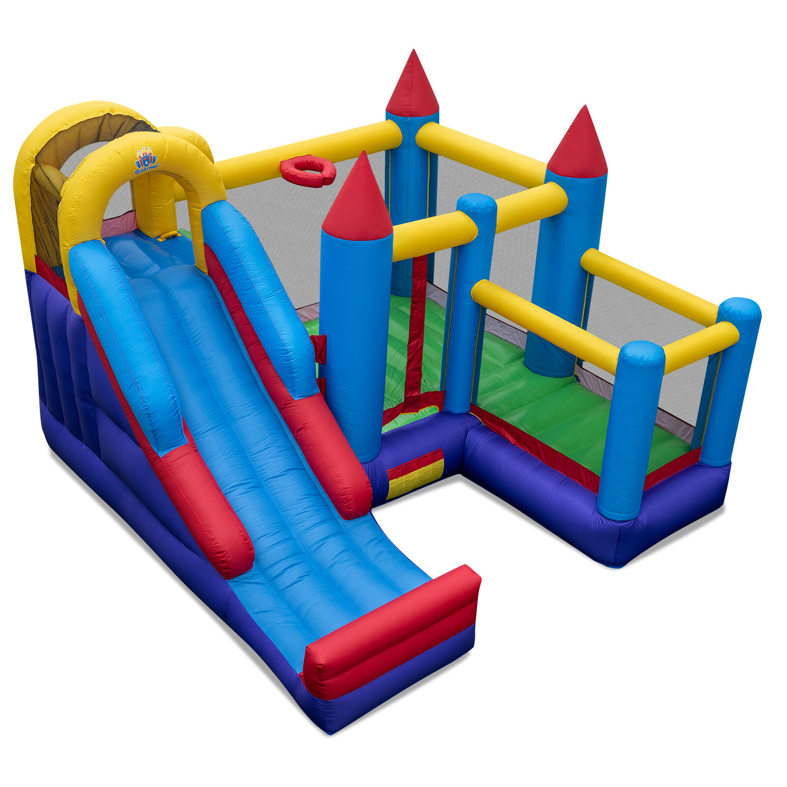 5-in-1 Inflatable Bounce House Jumping Castle Outdoor Bouncer NO Blower