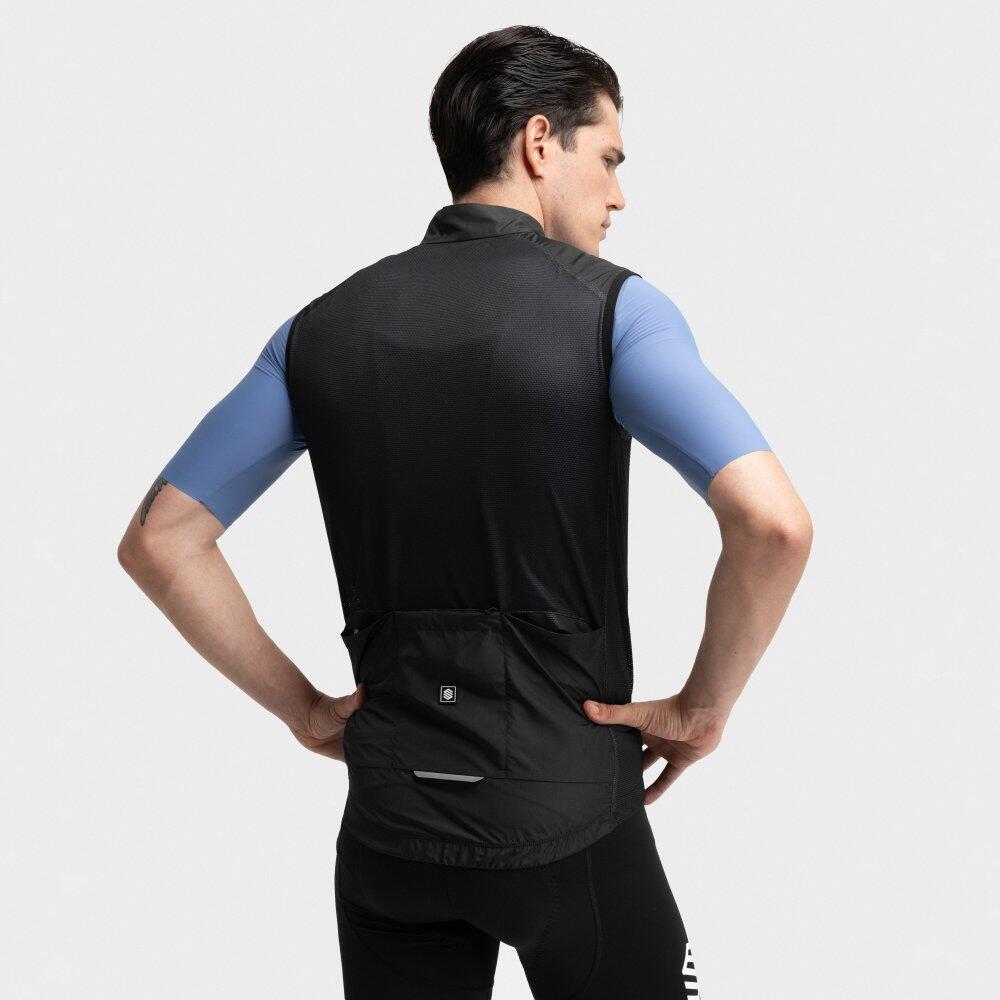 Gilet vélo coupe-vent homme Cyclisme V1 Blaast Noir 6/8