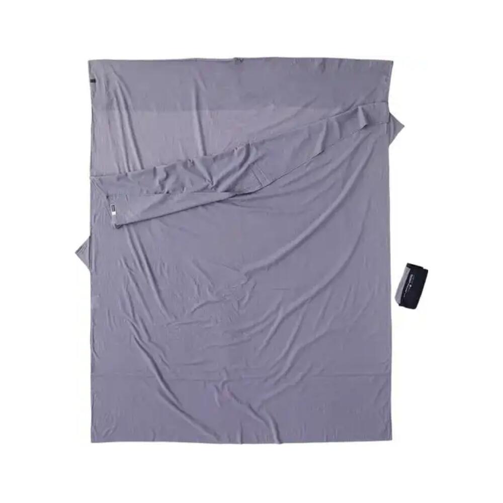 Cocoon - Drap De Sac Double Insectshield Coton Égyptien Gris - Drap De Sac De Couchage - Gris - Taille Unique - Decathlon