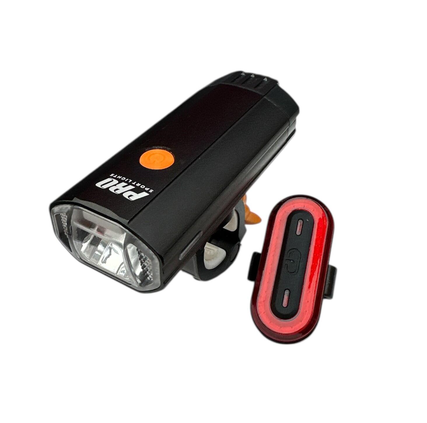 Juego de luces para bicicleta de 1200 y 100 lúmenes 4/7