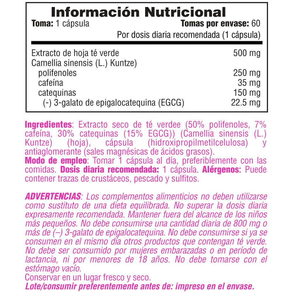 Green tea extracto - 60 vegetable capsules de Smart Supplements 4/5